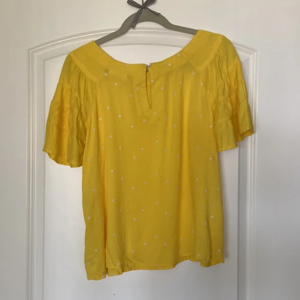 Anthro Maeve top, sz 6, yellow, NWT, viscose - Picture 3 of 10